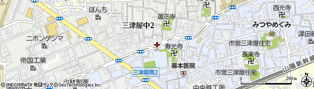 三津屋公園周辺の地図