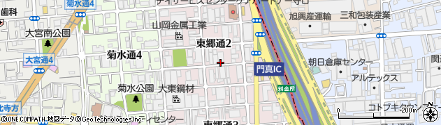大阪府守口市東郷通周辺の地図