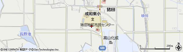 三重県伊賀市猪田1360周辺の地図