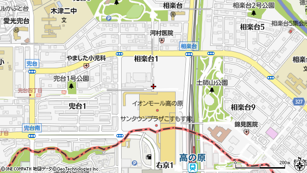 〒619-0223 京都府木津川市相楽台の地図