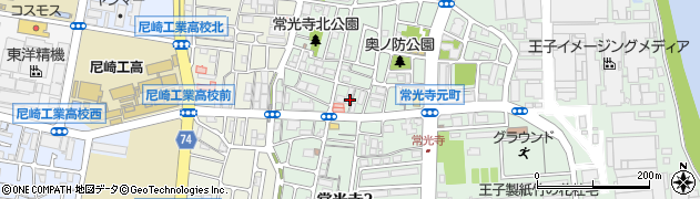 兵庫県尼崎市常光寺1丁目27周辺の地図