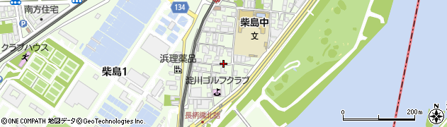 大阪府大阪市東淀川区柴島周辺の地図