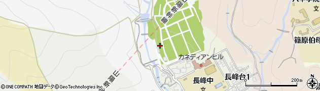兵庫県神戸市灘区大石（長峰山）周辺の地図