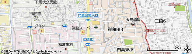 ビッグエコー BIG ECHO 門真岸和田店周辺の地図