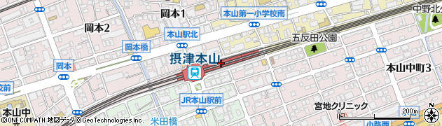 摂津本山駅周辺の地図