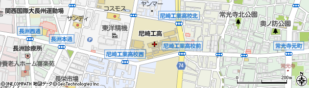 兵庫県立尼崎工業高等学校周辺の地図