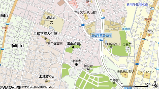 〒430-0906 静岡県浜松市中央区住吉の地図