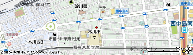 奈良観光バス株式会社　大阪営業所周辺の地図