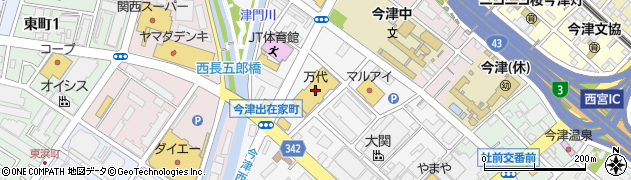 ｍａｎｄａｉ西宮今津店周辺の地図