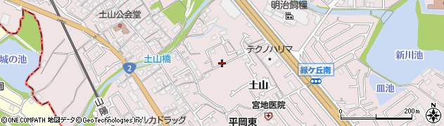 兵庫県加古川市平岡町土山周辺の地図