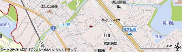 兵庫県加古川市平岡町（土山）周辺の地図