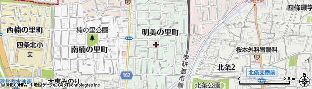 大阪府大東市明美の里町周辺の地図