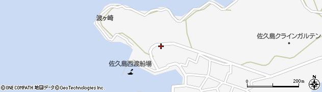 愛知県西尾市一色町佐久島（波ケ崎）周辺の地図