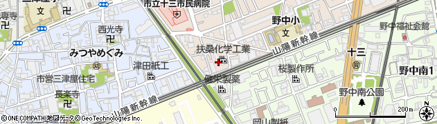 扶桑化学工業株式会社十三工場周辺の地図