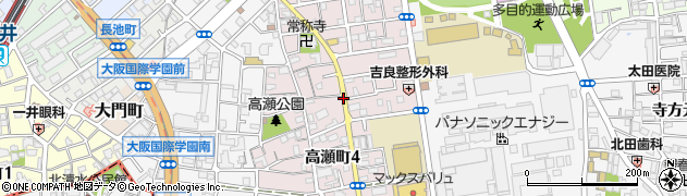 大阪府守口市高瀬町周辺の地図