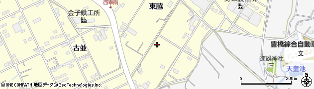 愛知県豊橋市西幸町東脇122周辺の地図