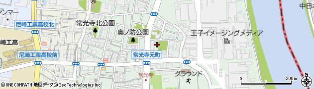 兵庫県尼崎市常光寺周辺の地図