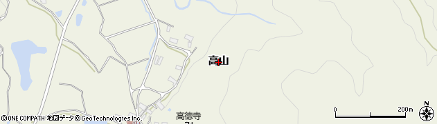 三重県伊賀市高山周辺の地図