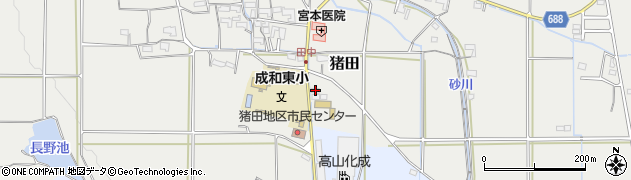 三重県伊賀市猪田1472周辺の地図