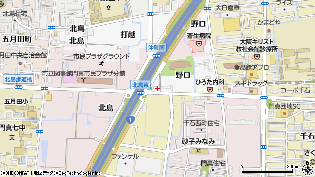 〒571-0024 大阪府門真市野口の地図