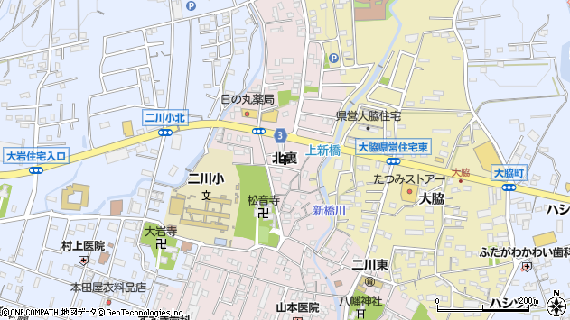 〒441-3151 愛知県豊橋市二川町北裏の地図