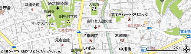 静岡銀行見付支店周辺の地図