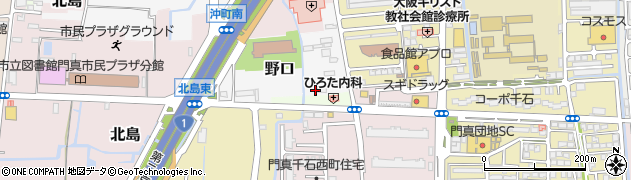 大阪府門真市野口833-1周辺の地図
