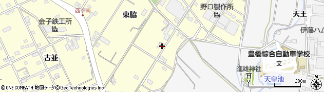愛知県豊橋市西幸町東脇150周辺の地図
