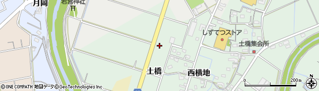 静岡県菊川市土橋周辺の地図