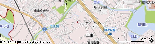 兵庫県加古川市平岡町土山212周辺の地図