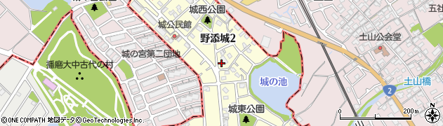 兵庫県播磨町（加古郡）野添城周辺の地図
