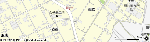 愛知県豊橋市西幸町東脇45周辺の地図