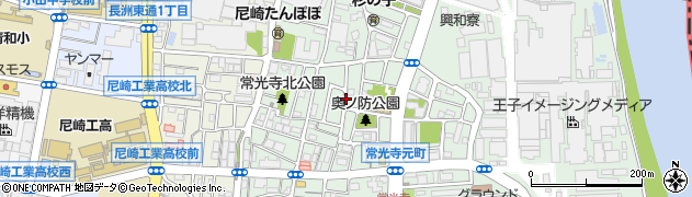 兵庫県尼崎市常光寺1丁目周辺の地図