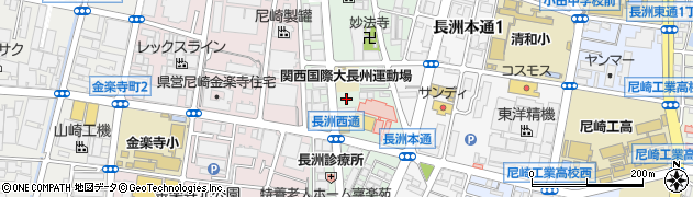 兵庫県尼崎市長洲西通周辺の地図