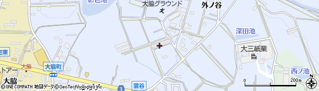 愛知県豊橋市雲谷町新外ノ谷43周辺の地図