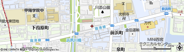 グンゼ株式会社　香枦園寮周辺の地図