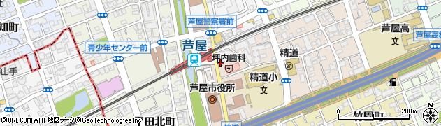 尼崎信用金庫阪神芦屋支店周辺の地図