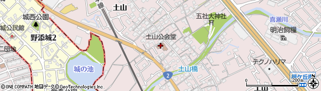 土山公会堂周辺の地図