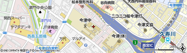兵庫県西宮市今津二葉町周辺の地図