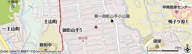 兵庫県神戸市東灘区御影山手4丁目周辺の地図