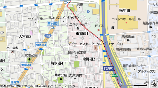 〒570-0041 大阪府守口市東郷通の地図