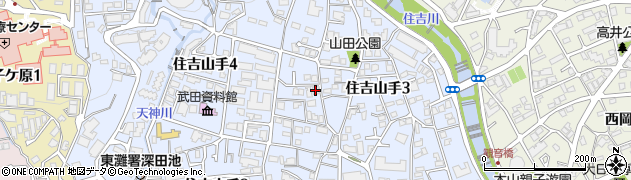 住吉山手荘周辺の地図
