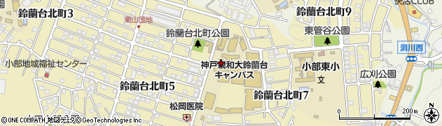 神戸親和女子大学　通信教育部周辺の地図