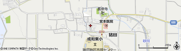 三重県伊賀市猪田1318周辺の地図