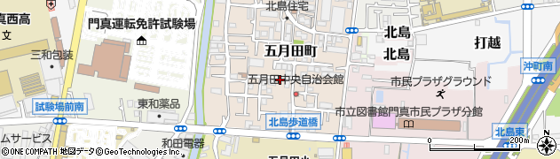 大阪府門真市五月田町周辺の地図