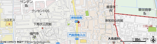 ホワイト急便門真岸和田店周辺の地図