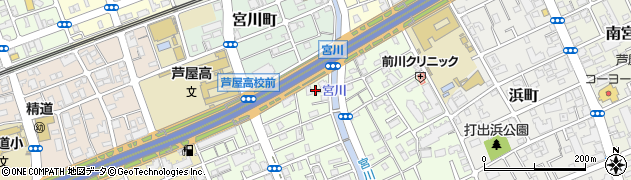 兵庫県芦屋市呉川町3周辺の地図