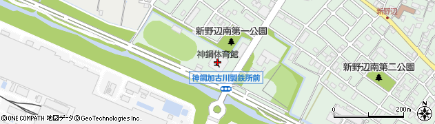株式会社神戸製鋼所　加古川製鉄所加古川体育館周辺の地図