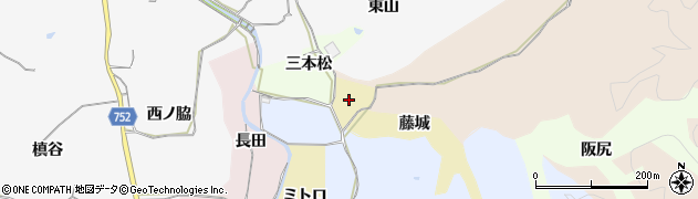 京都府木津川市加茂町東小上（藤城）周辺の地図