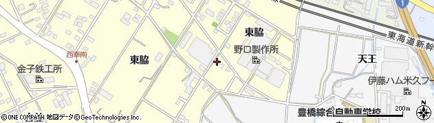 愛知県豊橋市西幸町東脇177周辺の地図
